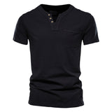 Short-Sleeve w/ Front Pocket Henley