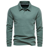 Solid Long-Sleeve Polo
