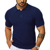 Textured Short-Sleeve Polo