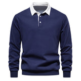 Long-Sleeve Polo Sweatshirt