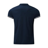 Houndstooth Short-Sleeve Quarter-Zip Polo