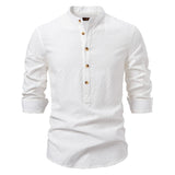 Nehru Collar Jacquard Knit Shirt