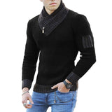 Ribbed Shawl Collar Sweater