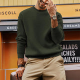 Crewneck Waffle Pullover