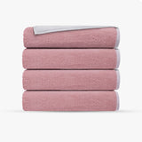 Double Face 4 Pieces Turkish Bath Towels Set