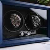 Oxford Guardian // Dual Slot Watch Winder // Blue