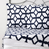 Chain Link Allover Printed Sheet Set  // Navy