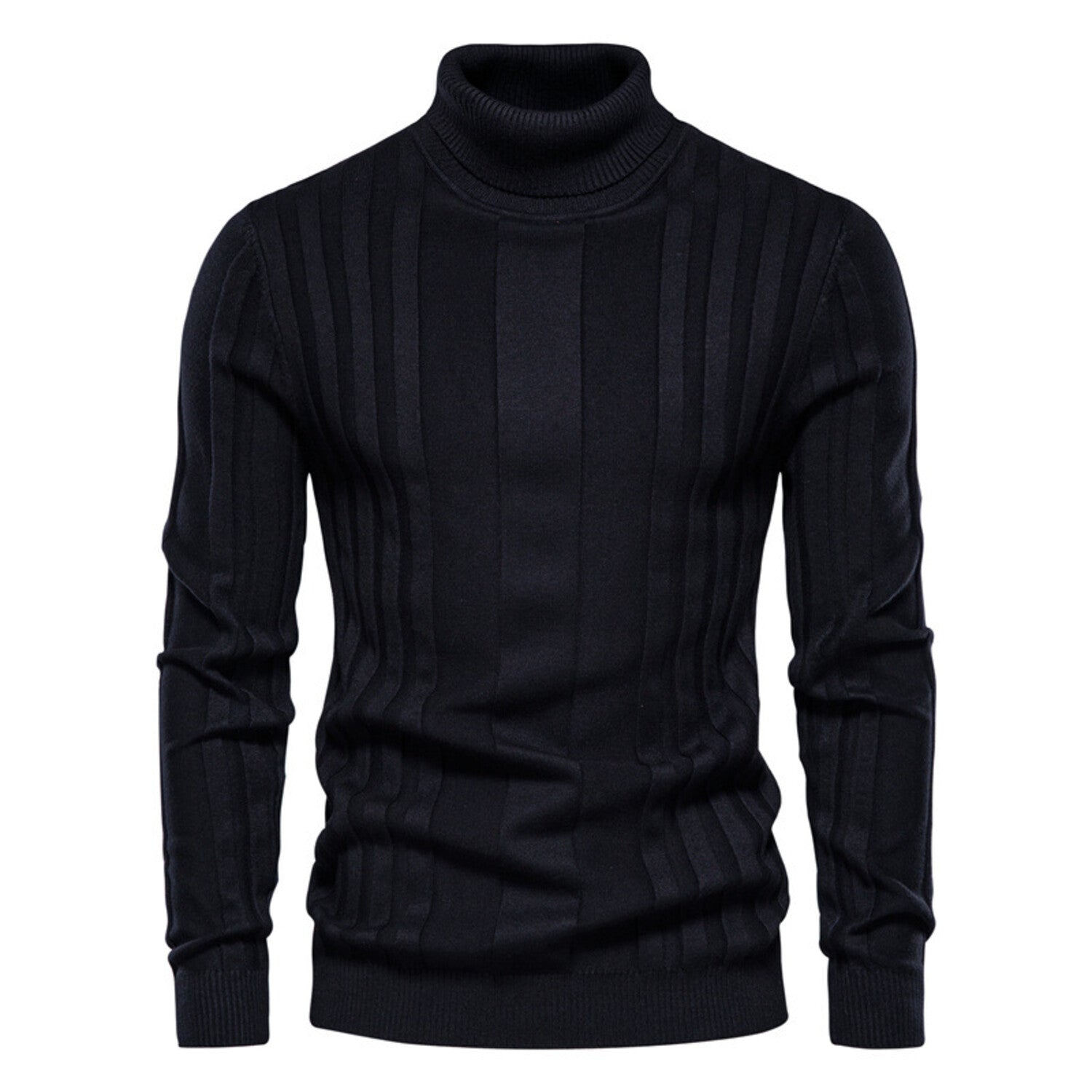 Striped Turtleneck Sweater