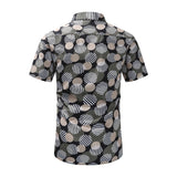 Dots Print Short-Sleeve Button-Up Shirt