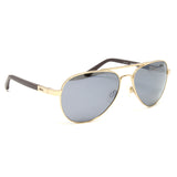 Revo Men's // Raconteur Gold Aviator Metal Polarized Sunglasses // Gold + Graphite