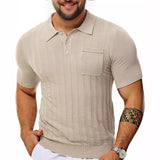 Textured Short-Sleeve Polo