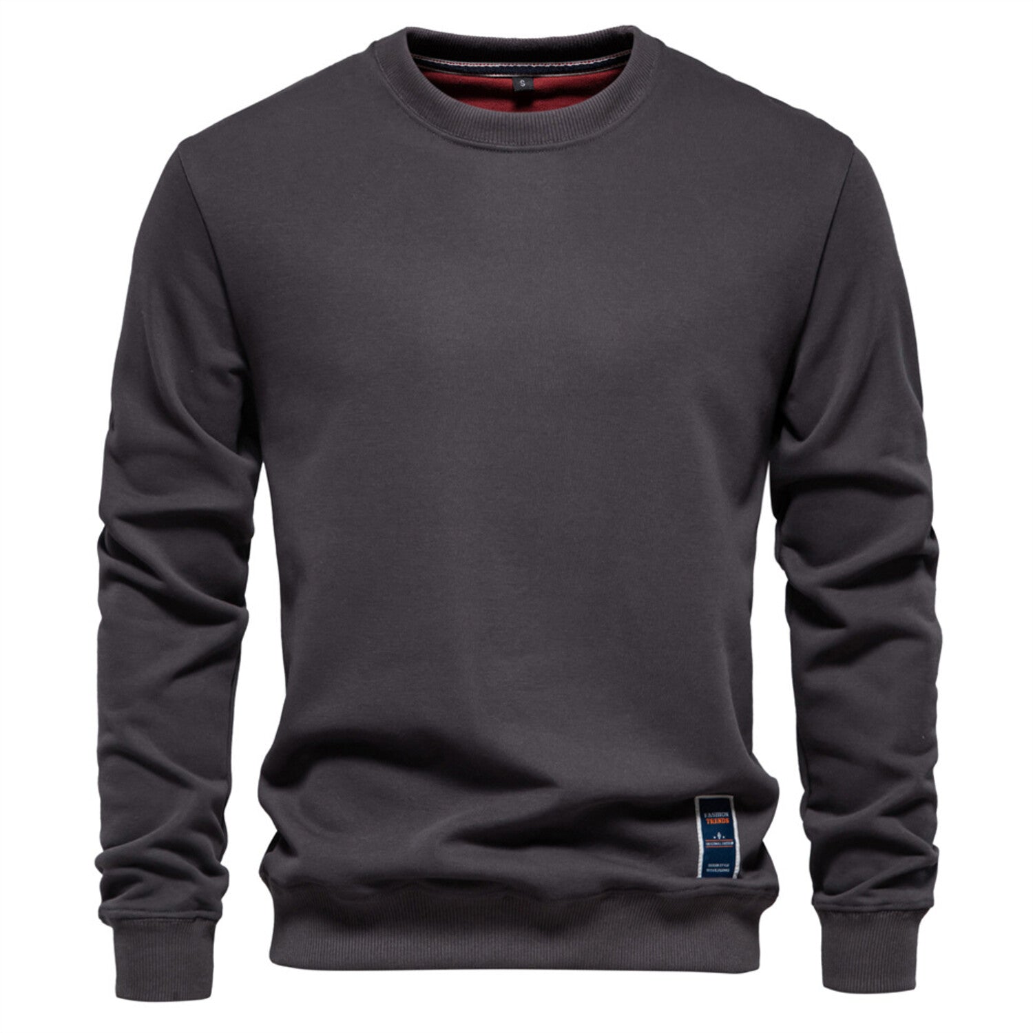 Crewneck Solid Sweatshirt