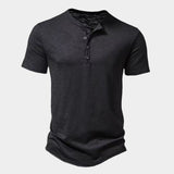 Solid Short-Sleeve Henley