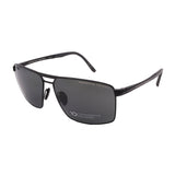 Porsche // Men's // P8918 A416 Square Sunglasses // Black  + Grey Lenses