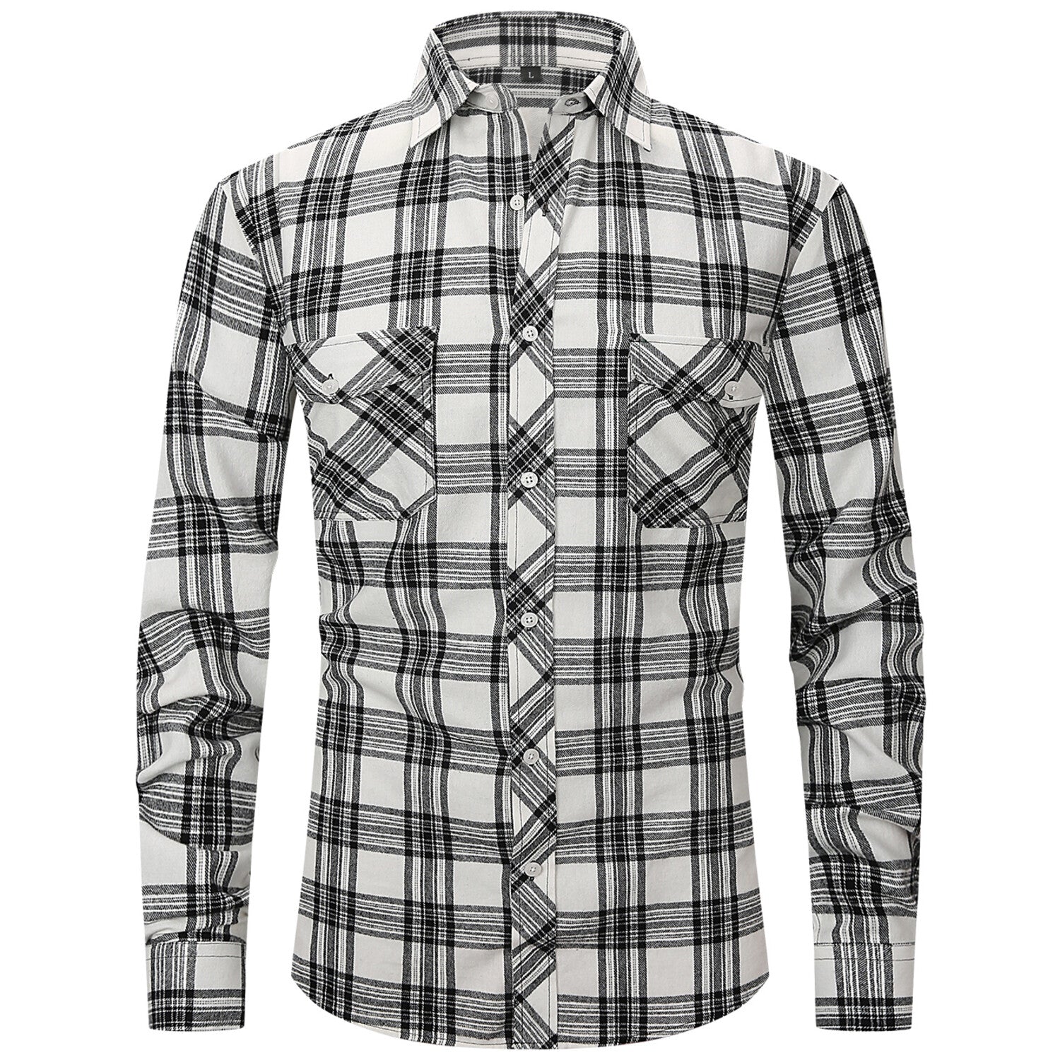 Plaid 2 Pocket Button Up