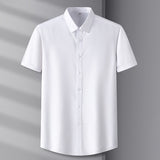 Solid Short-Sleeve Button-Up Shirt
