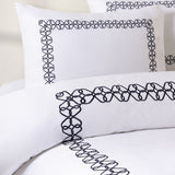 Engaged Embroidery Duvet Cover // Navy