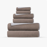 Double Face 6 Pieces Turkish Towels Set
