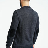 Crewneck Cable Knit Wool Sweater