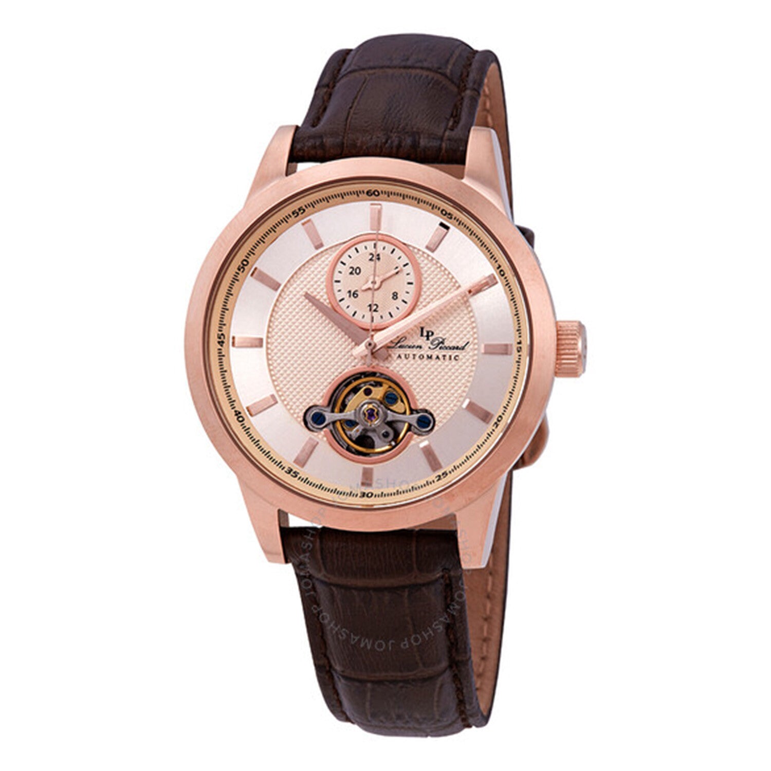 Lucien Piccard Open Heart 24h Automatic // LP-28007A-RG-09-BRW