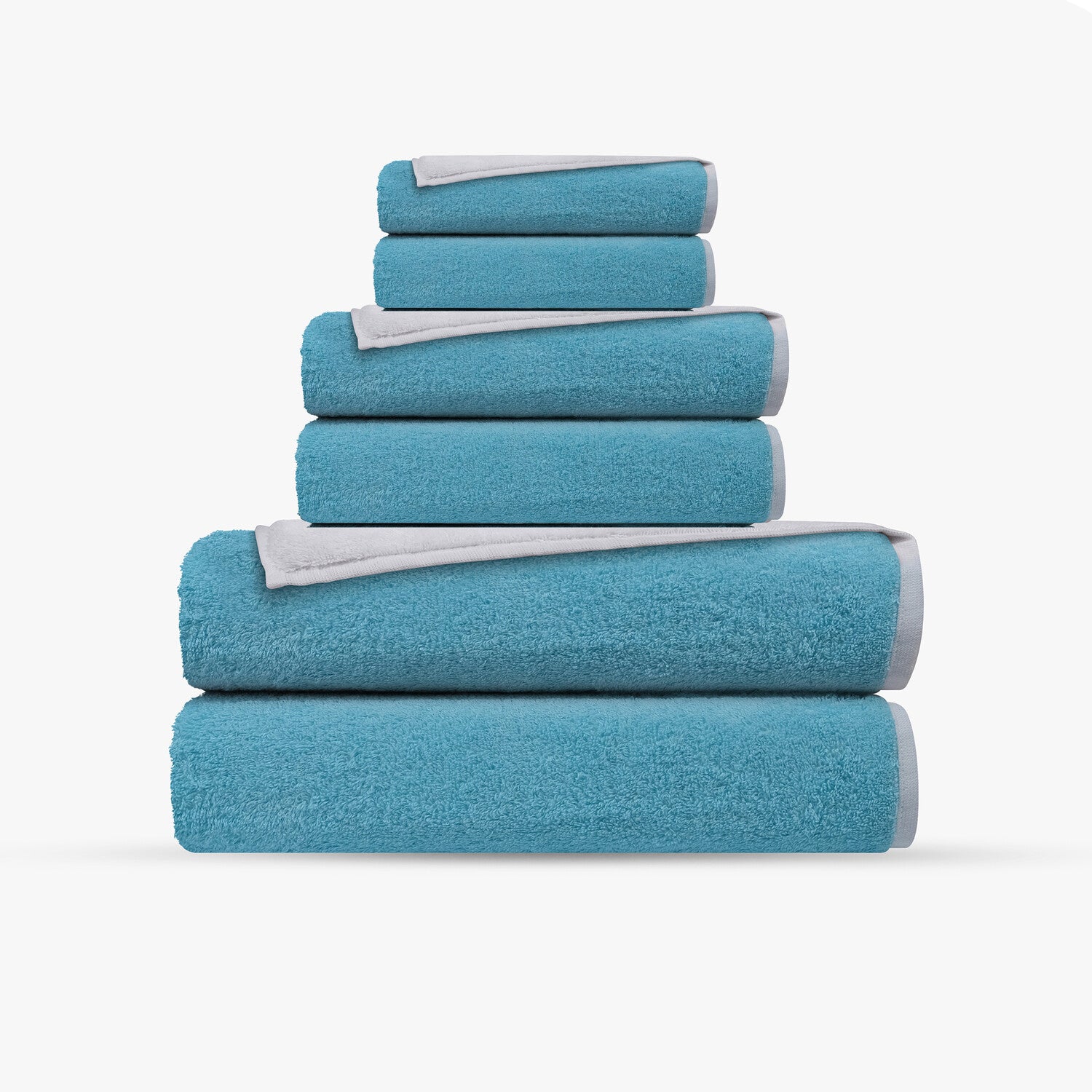 Double Face 6 Pieces Turkish Towels Set