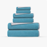 Double Face 6 Pieces Turkish Towels Set
