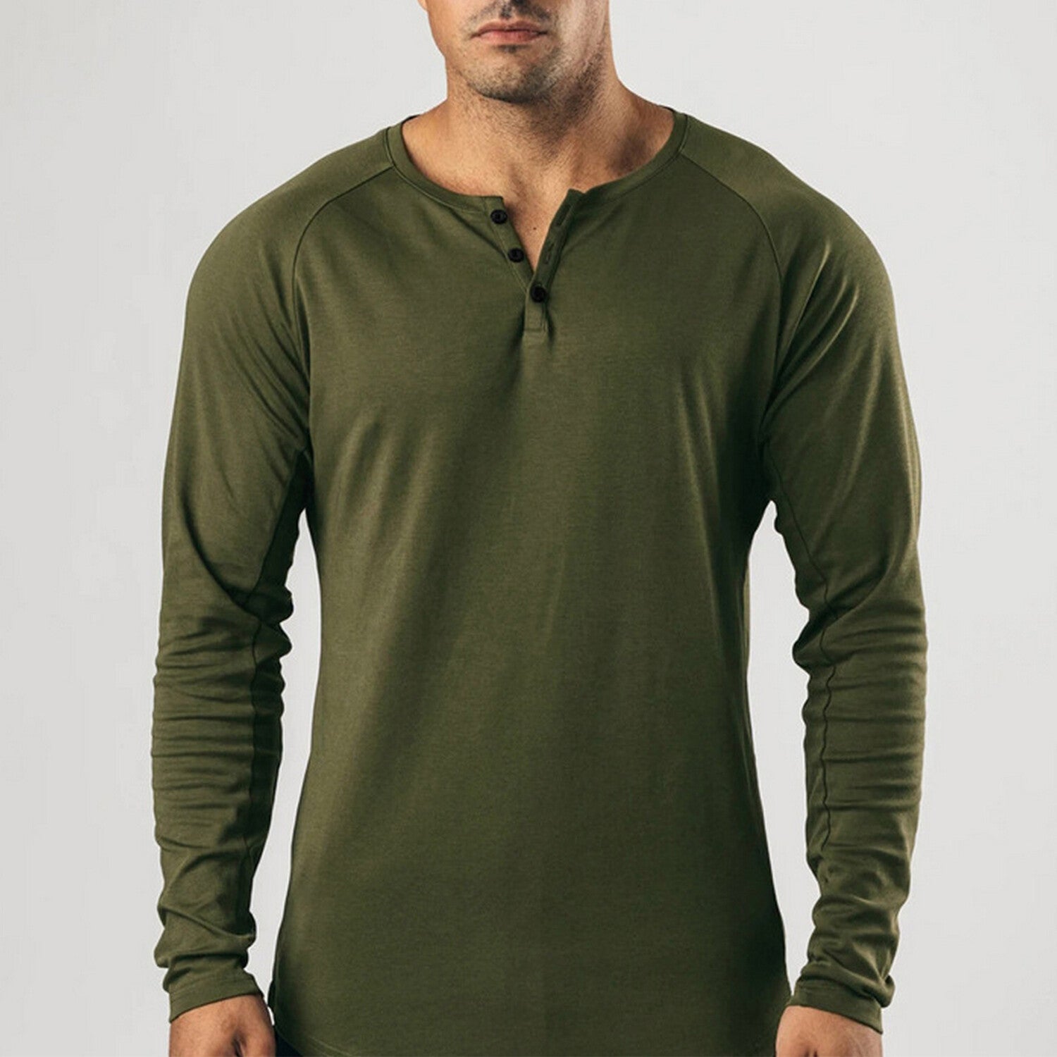 Slim Fit Long-Sleeve Henley