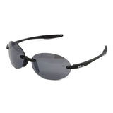 Revo Men's // Descend Oval Rimless Sunglasses // Black + Graphite