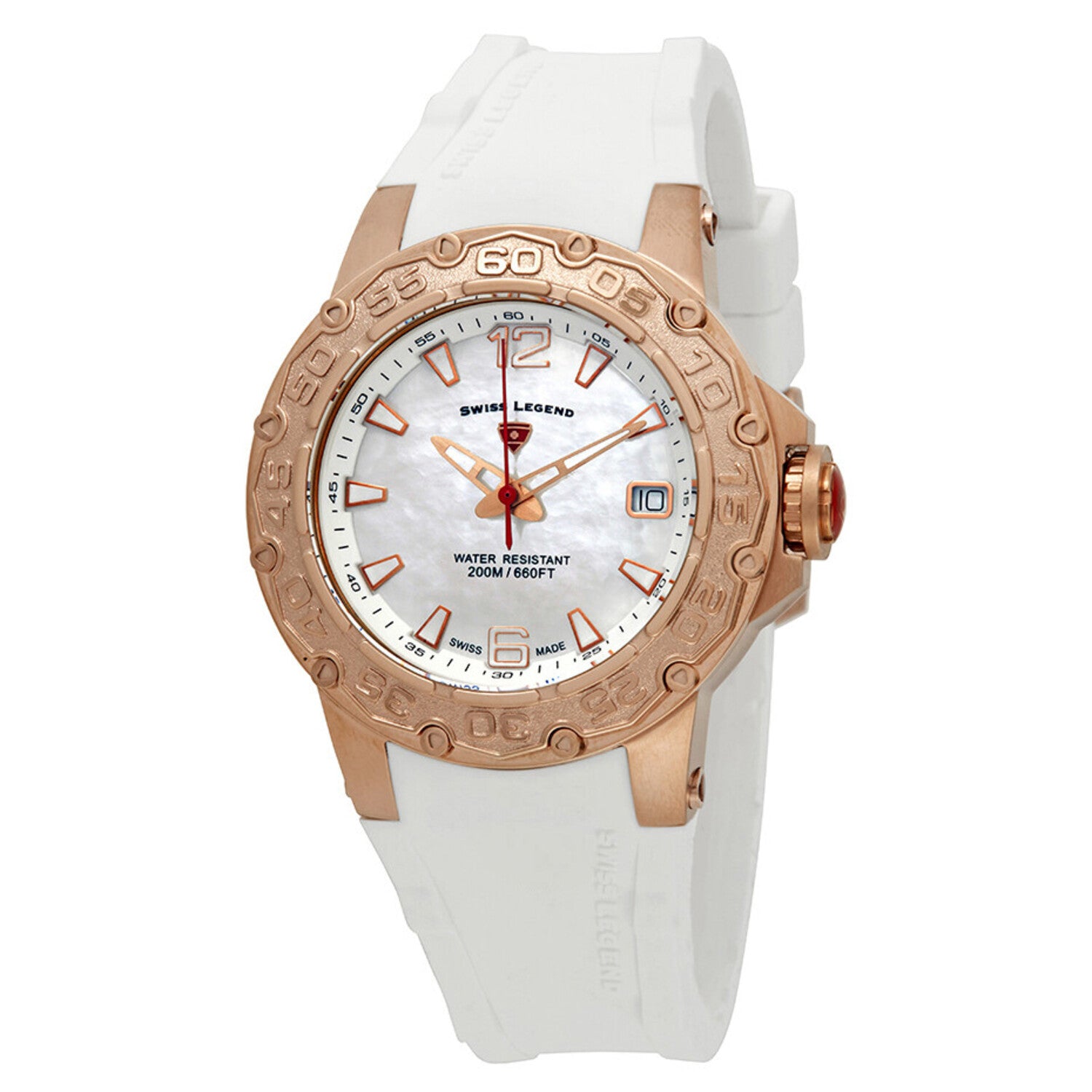 Swiss Legend Ladies Ultrasonic Quartz // SL-14098SM-RG-02-WHT