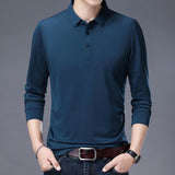 Long-Sleeve Silk Polo