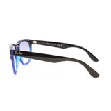 Ray Ban Unisex RB4471/663219 IRIS Sunglasses // Black on Transparent Blue