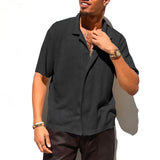 Waffle Knit Button-Down Shirt