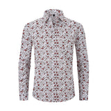Printed Floral Pattern Long-Sleeve Button-Up