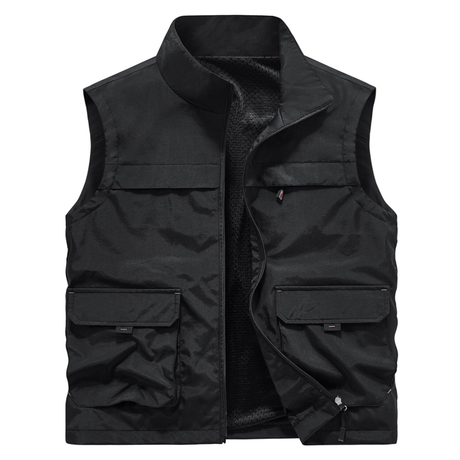 Mock Neck Utility Vest