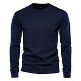 Solid Crewneck Long-Sleeve T-Shirt