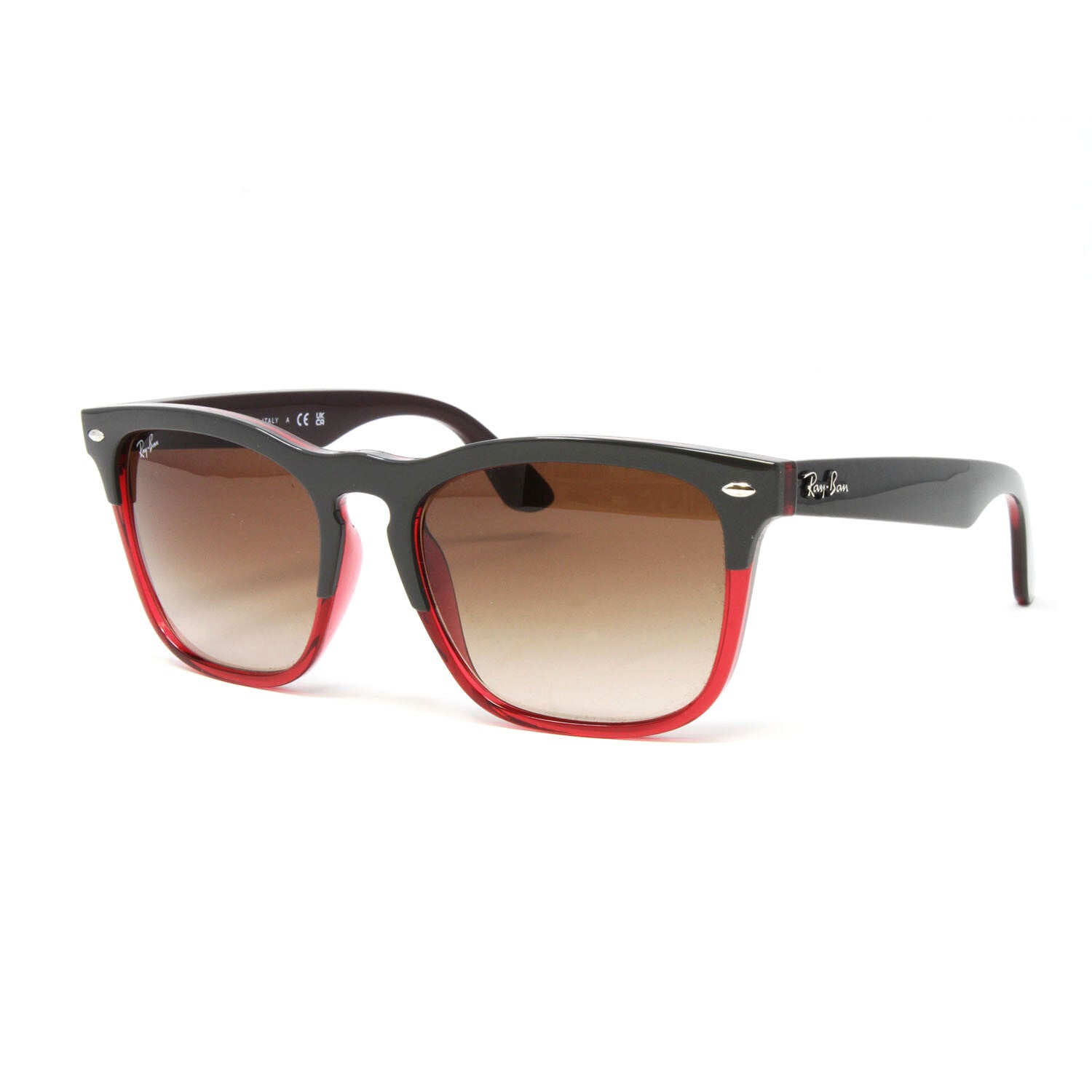 Ray Ban Unisex RB4487/663113 Steve Sunglasses // Gray on Transparent Red