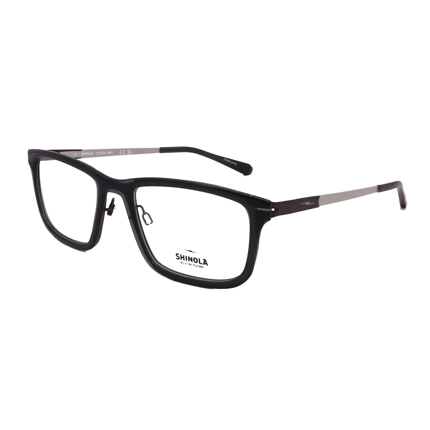 Shinola // Men's // SH27000 012 Square Optical Glasses // Clear Black + Clear Demo Lenses
