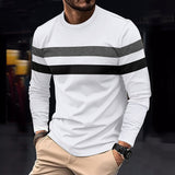 Crewneck Color-blocked Long-Sleeve Shirt