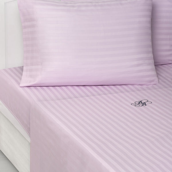 Satin Stripe Sheet Set // Lilac