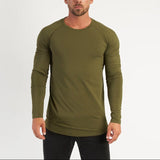 Crewneck Long Form Fitting Long-Sleeve T-Shirt