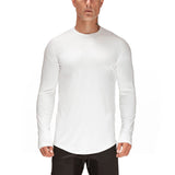 Crewneck Long-Sleeve Long Slim Fit T-Shirt
