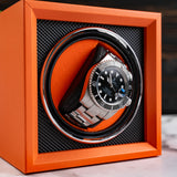 Oxford Guardian // Single Slot Watch Winder // Orange