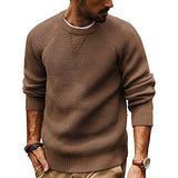 Crewneck Waffle Knit Sweater