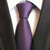 Formal Men's Necktie // Purple & White Micro-Check