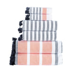 Brooks Brothers Turkish Pesthemal // 6 Piece Towel Set // Orange