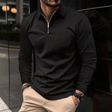 Long-Sleeve Quarter-Zip Polo
