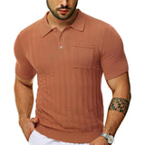 Textured Short-Sleeve Polo
