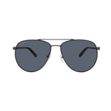 Men's // Ferragamo SF157S 015 Aviator Sunglasses // Silver + Gray