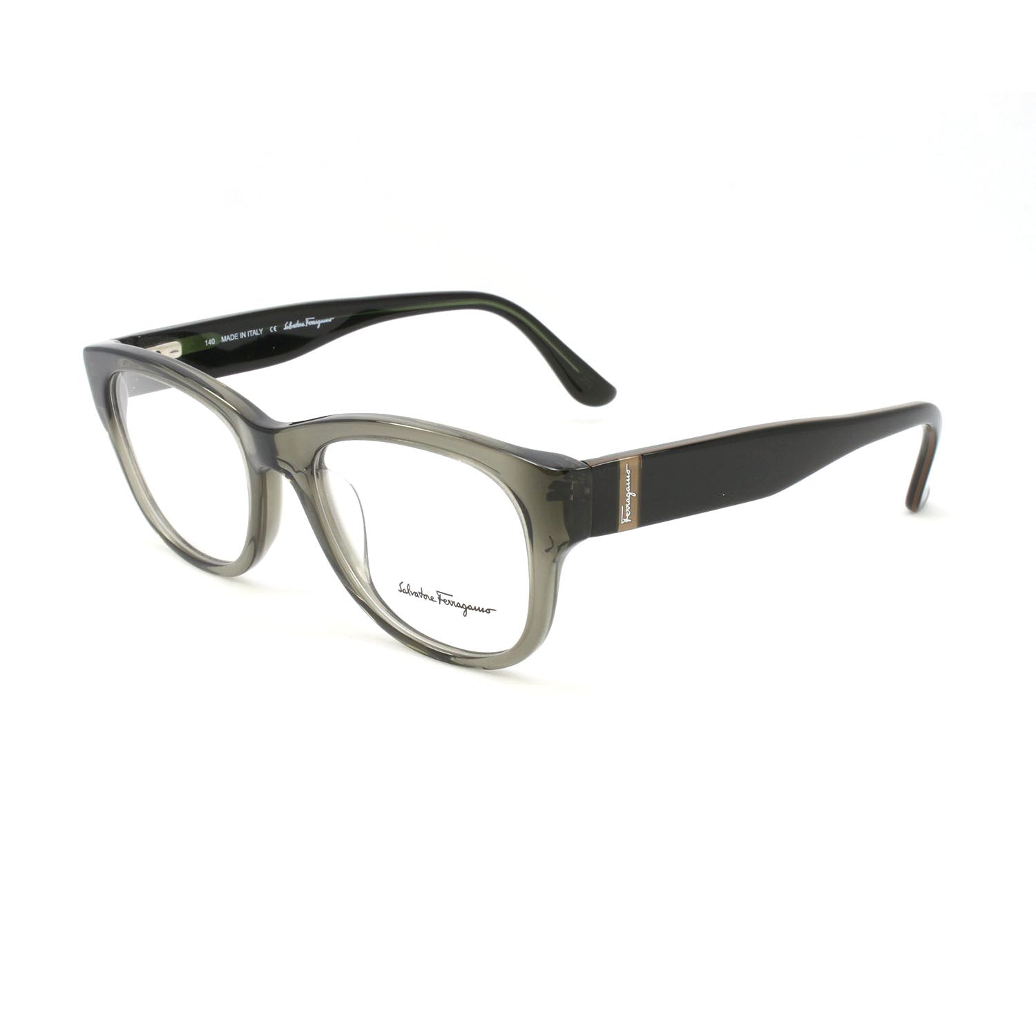 Ferragamo // Unisex SF2618-315-50 Optical Frames // Crystal Khaki Green