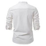 Nehru Collar Jacquard Knit Shirt